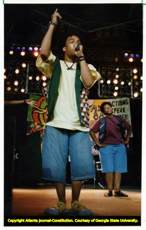 Arrested Development performing during the Sonic Sunday concert series at Lakewood Amphitheater, 1992