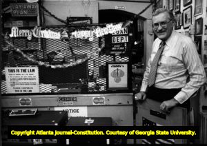 Jerry Mandel, owner of Jerry's Pawn Shop, Atlanta, Georgia, 1978.