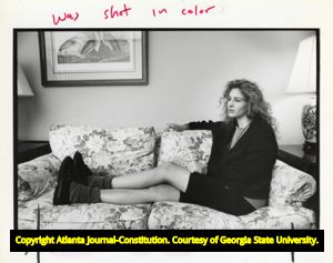 Actress Julia Roberts during an interview before the release of Mystic Pizza, 1988