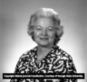Portrait of Atlanta Journal-Constitution food editor, Jean Thwaite, 1973