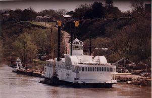 The Lady Luck riverboat casino, Natchez, Mississippi, April 14, 1993.
