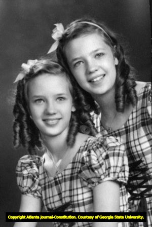 Twin girls Beverly Jean and Barbara Jane Coker, Atlanta, Georgia, November 27, 1946.