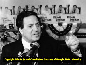 Elliott Levitas at press conference, Atlanta, Georgia, November 6, 1984.