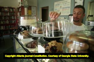 Philip Rafshoon, owner of Outwrite Bookstore and Coffeehouse, Atlanta, Georgia, November 10, 1994.