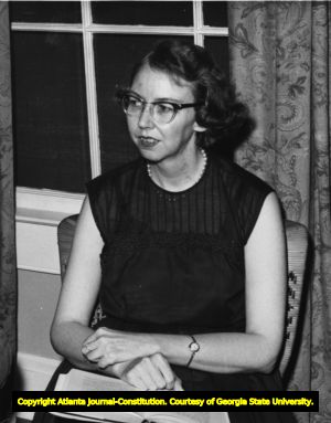 Flannery O'Connor, Milledgeville, Georgia, July 1962.