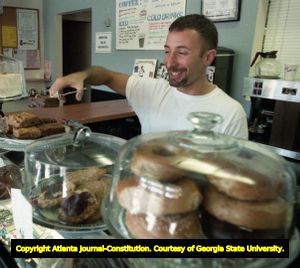 Philip Rafshoon, owner of Outwrite Bookstore and Coffeehouse, Atlanta, Georgia, November 10, 1994.