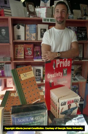 Philip Rafshoon, owner of Outwrite Bookstore and Coffeehouse, Atlanta, Georgia, November 10, 1994.