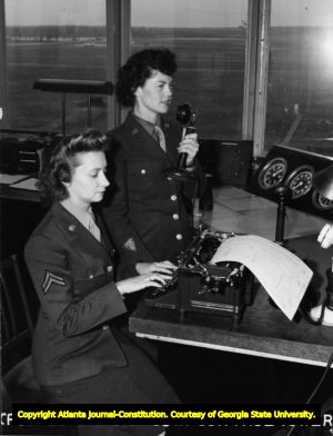 WAC control tower operators, Eglin Field, Florida, February 2, 1945.