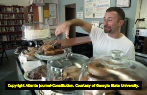 Philip Rafshoon, owner of Outwrite Bookstore and Coffeehouse, Atlanta, Georgia, November 10, 1994.