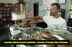 Philip Rafshoon, owner of Outwrite Bookstore and Coffeehouse, Atlanta, Georgia, November 10, 1994.