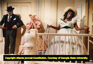 Anti-Klan play "Coup/Clucks," at the Georgia Mountains Center Theatre, Gainesville, Georgia, May 1, 1991.