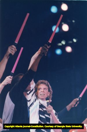 Scene from the musical revue "Heart Strings," produced to raise money for AIDS research, Fox Theatre, Atlanta, Georgia, September 1989.