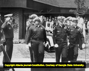 Police carry coffin of slain Atlanta police Officer Frank Robert Schlatt, Forest Park, Georgia, May 16, 1978.