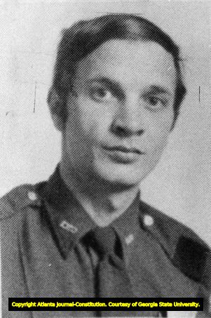Slain Atlanta police Officer Frank Robert Schlatt in a mid-1970s portrait, Atlanta, Georgia.