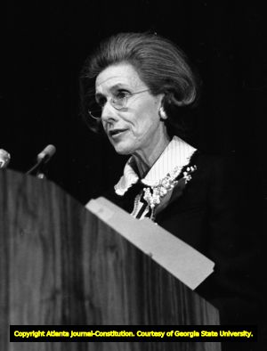 Anne Cox Chambers, addressing the Atlanta Historical Society, Atlanta, Georgia, April 16, 1978.