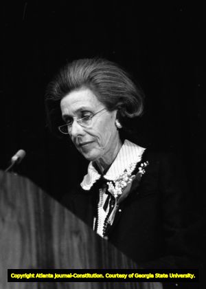 Anne Cox Chambers, addressing the Atlanta Historical Society, Atlanta, Georgia, April 16, 1978.