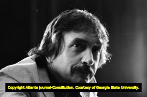 American playwright, Edward Albee, portrait photograph, Atlanta, Georgia, April 30, 1988.