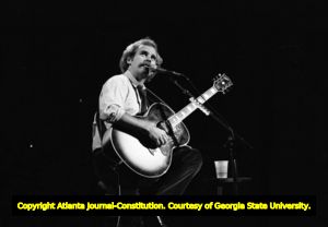 Jimmy Buffett performing at a concert to benefit Jimmy Carter's campaign, Fox Theatre, Atlanta, Georgia, September 27, 1980.