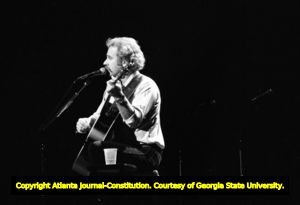 Jimmy Buffett performing at a concert to benefit Jimmy Carter's campaign, Fox Theatre, Atlanta, Georgia, September 27, 1980.