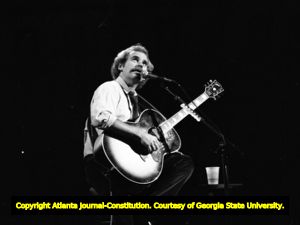 Jimmy Buffett performing at a concert to benefit Jimmy Carter's campaign, Fox Theatre, Atlanta, Georgia, September 27, 1980.