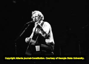 Jimmy Buffett performing at a concert to benefit Jimmy Carter's campaign, Fox Theatre, Atlanta, Georgia, September 27, 1980.