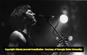 Mike Mills, with R.E.M., concert, Omni, Atlanta, Georgia, April 1, 1989.