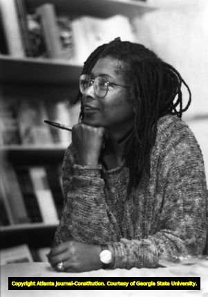 Alice Walker signing books at Charis Books, May 9, 1989.