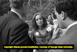 Cathy Steinberg during a fund raiser at Malita Easters Hayes' house, Atlanta, Georgia, June 16, 1988.