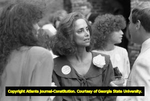 Cathy Steinberg during a fund raiser at Malita Easters Hayes' house, Atlanta, Georgia, June 16, 1988.