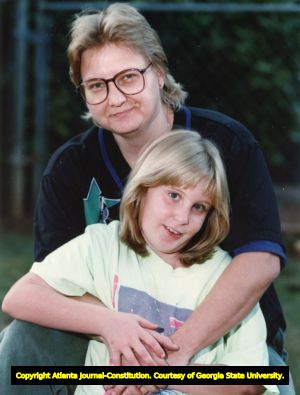 Lesbian mother with her nine-year old daughter, Roswell, Georgia, September 29, 1993.