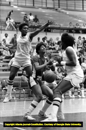 Georgia State University women's basketball game against the University of Georgia, Atlanta, Georgia, January 6, 1982.