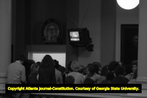 Supporters and opposition observe as the Georgia Senate votes on ratification of the Equal Rights Amendment, Atlanta, Georgia, January 21, 1980.