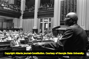 Representative R.A. Dent, speaking during the Georgia State House of Representatives' debate on ratification of the Equal Rights Amendment, Atlanta, Georgia, January 20, 1982.
