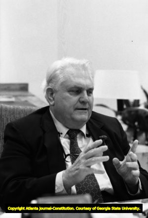 Georgia State University president Noah Langdale, Atlanta, Georgia, June 17, 1988.