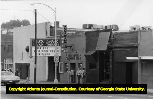 Prostitutes along Peachtree Street, Atlanta, Georgia, January 1981.