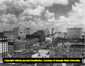 Downtown, looking north from City Hall, Atlanta, Georgia, circa 1930s