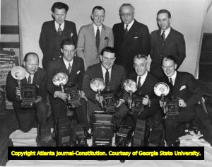 Group photograph of Atlanta Journal photographers, Atlanta, Georgia, 1938.