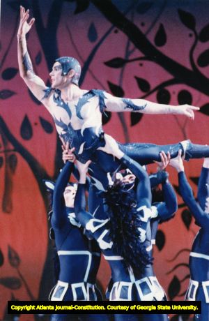 Dancer George Prieto as Oberon in "A Midsummer Night's Dream," Atlanta Ballet, Atlanta, Georgia, April 3, 1991.