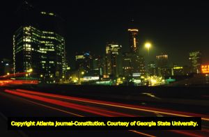 Peachtree Center area, looking east, Atlanta, Georgia, June 27, 1986.
