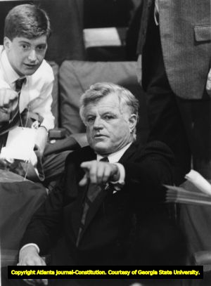 Ted Kennedy at the Democratic National Convention, Atlanta, Georgia, July 20, 1988.