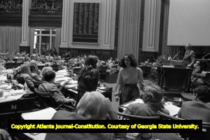 Georgia State House of Representatives during their vote on the ratification for the ERA, Atlanta, Georgia, January 20, 1982.