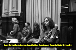 State Representative Cathey Steinberg during the Georgia Senate's vote on the ratification of the Equal Rights Amendment, Atlanta, Georgia, January 21, 1980.