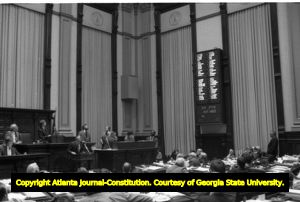 Georgia State Senate during their vote on the ratification for the ERA, Atlanta, Georgia, January 21, 1980.