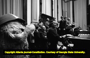 Atlanta Braves during the Georgia Senate's vote on the ratification for the ERA, Atlanta, Georgia, January 21, 1980.
