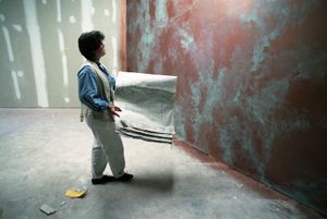 Chris Cash, editor at Southern Voice, a lesbian, gay, bisexual, and transgender newspaper, in the new warehouse facility, Atlanta, Georgia, March 16, 1995.
