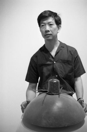 Sculptures by former Georgia State University professor, Richard Mafong, Ernest G. Welch School of Art & Design, Georgia State University, Atlanta, Georgia, July 17, 1986.
