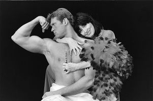 Ed Corbin and Brenda Bynum in Jim Grimsley's "Mr. Universe," 7 Stages Theatre, Atlanta, Georgia, 1987.