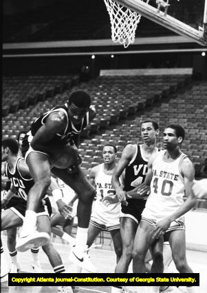 Georgia State University versus Virginia Commonwealth University basketball game, the Omni, Atlanta, Georgia, January 20, 1981.