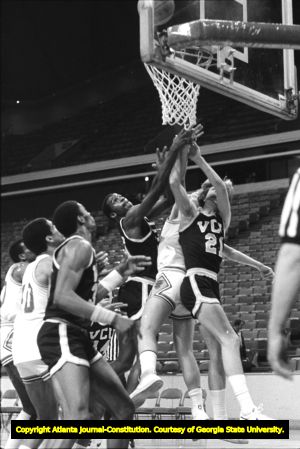 Georgia State University versus Virginia Commonwealth University basketball game, the Omni, Atlanta, Georgia, January 20, 1981.