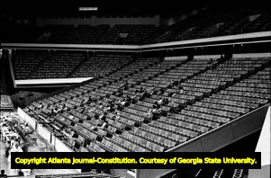 Georgia State University versus the University of South Alabama in men's basketball at The Omni, Atlanta, Georgia, February 10, 1981.